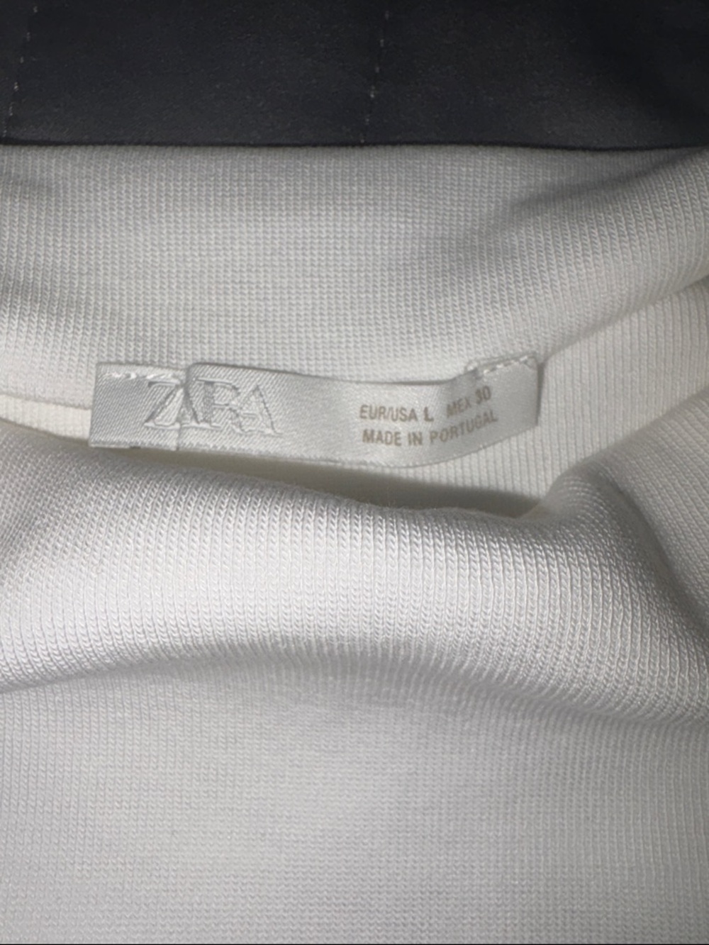 Zara White Short Sleeve Mock Neck Top - Picture 6 of 6